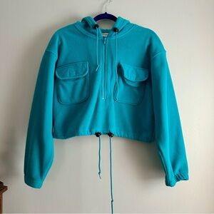 Vintage‎ VS Sport Cropped Fleece Quarter Zip Hoodie